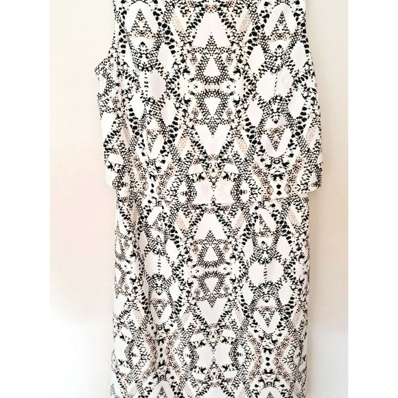 Banana Republic Dress Snake Print Tiered Dress Size 4 - Picture 2 of 4